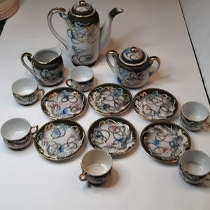 Vintage Moriage Dragonware Tea Set